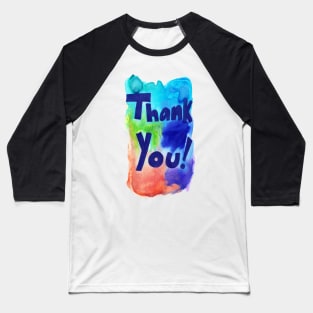 Thank You Watercolor Baseball T-Shirt